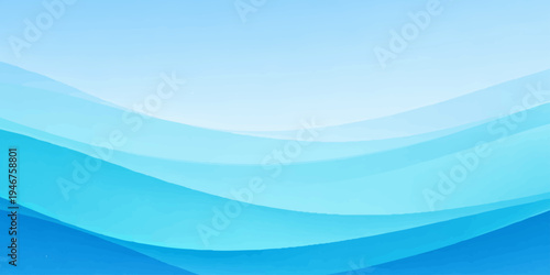 Vector blue gradient wave background
