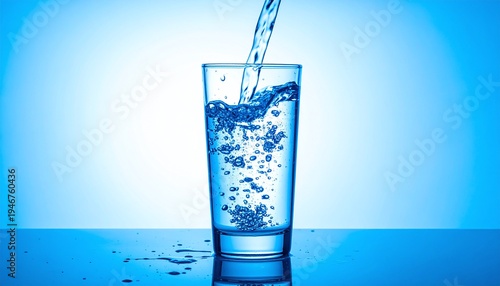 water pouring into glass