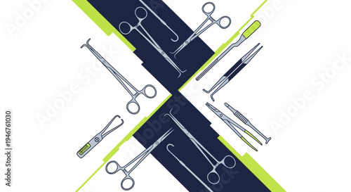 Medical Instruments Illustration Representing Precision and Care for Surgical Procedures