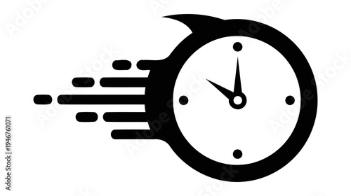 Illustration of Racing clock speed motion fast time