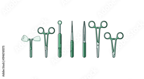 Medical Instruments Illustration Representing Precision Tools For Surgical Procedures