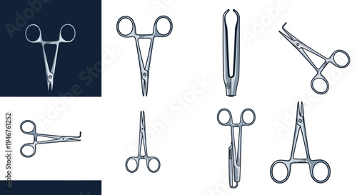 Medical Instruments: Illustrated Surgical Tools, Stainless Steel and Ready for Use