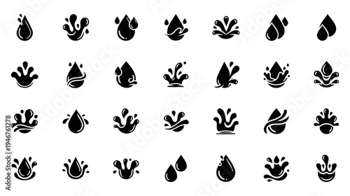 Illustration of Water Droplet Icons