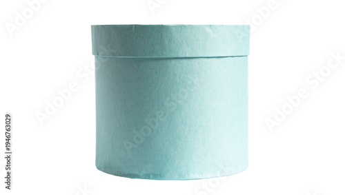 Photos Isolated elegant pastel blue round gift box with a lid, ideal for presents and s