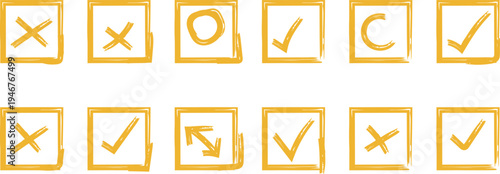 Checkmark and cross symbols understanding correct and incorrect indicators