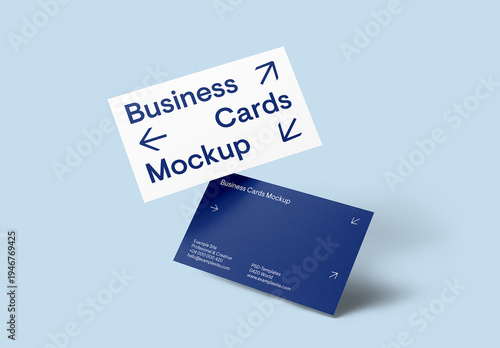 Business Cards Scene Mockup