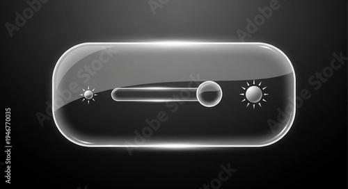 Glass slider control for brightness adjustment.
