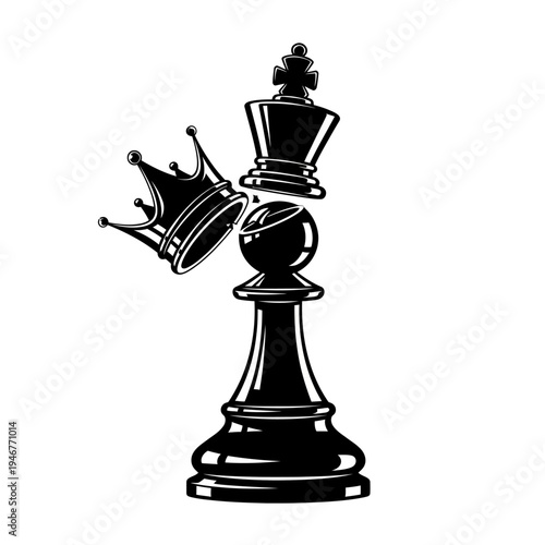 Chess King Pawn Crown Symbolizing Power, Victory, and Leadership