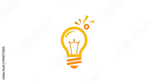 A bright icon of a lightbulb illuminating creativity and generating new ideas successfully