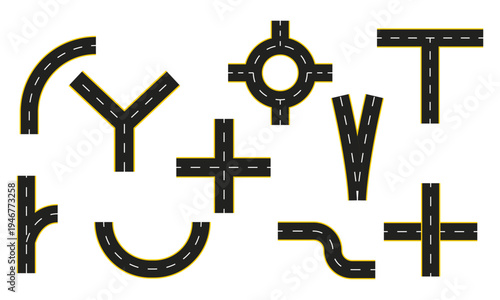 Roadway junction signs and symbols