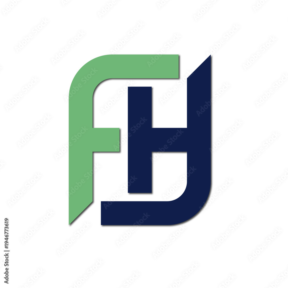 Fototapeta premium Web line modern color full letter logo design 