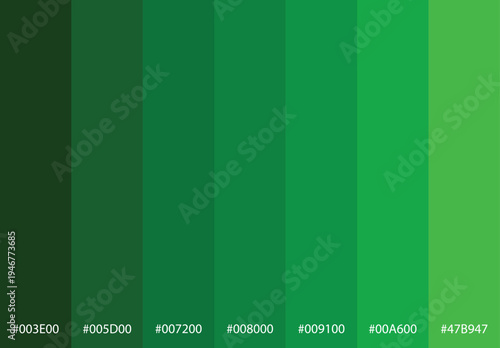 A gradient of green colors transitioning from dark to light
