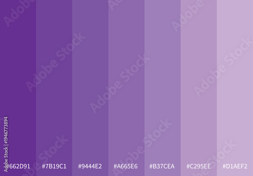 Purple gradient color palette swatches