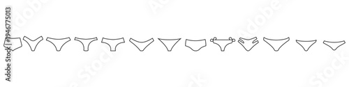 Underpants icon vector set. Underwear  Illustration sign collection. Drawers symbol. pants logo.