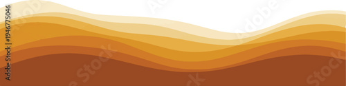 Warm brown abstract wavy background, modern gradient layers for banners and design, paper cut