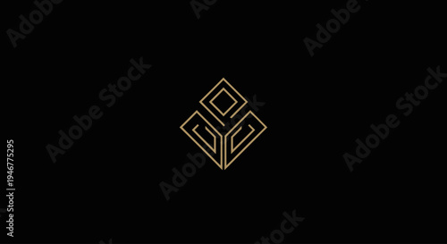 Geometric shapes forming a logo.