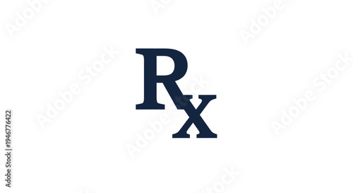 Medical Prescription Symbol In Modern Design On A Clean White Background
