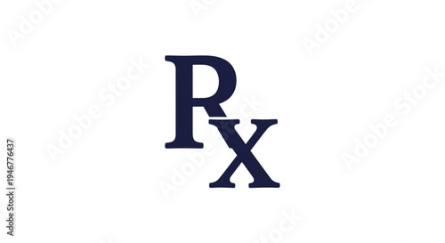 Medical Prescription Symbol In Modern Design On White Background For Healthcare Usage