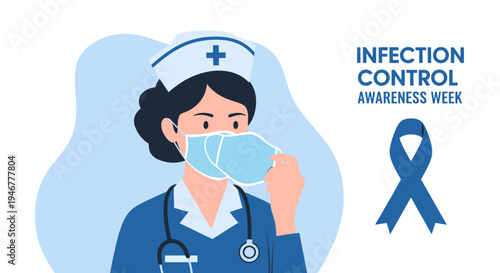 Medical Professional Demonstrating Infection Prevention Techniques During Awareness Week