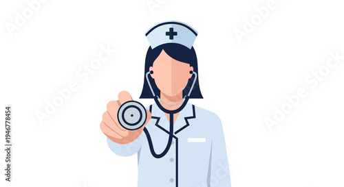 Medical Professional Holding a Stethoscope in Healthcare Environment for Medical Purposes