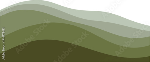Abstract flowing waves of olive shades, modern background design with layered curves and soft gradient effect, copy space, smooth wave, color gradient