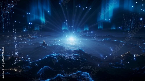 abstract background digital lake