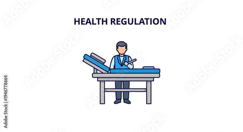 Medical Professional Illustration Depicting Health Regulation and Healthcare Protocols Accurately