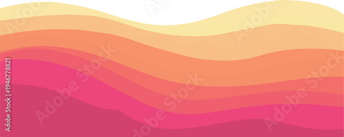 Warm abstract waves in orange, yellow, and pink, creating a soft gradient background for design and decoration, warm colors, abstract art, abstract shape