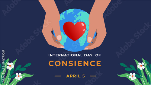 International Day of Conscience Flyer illustration