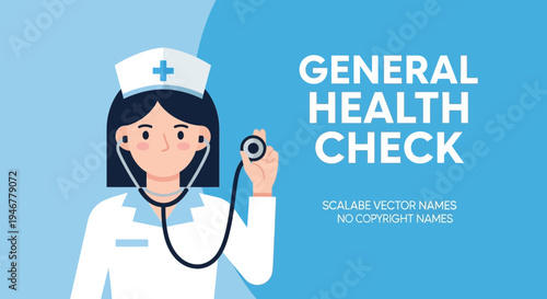 Medical Professional Performing General Health Examination, Flat Vector Illustration Design