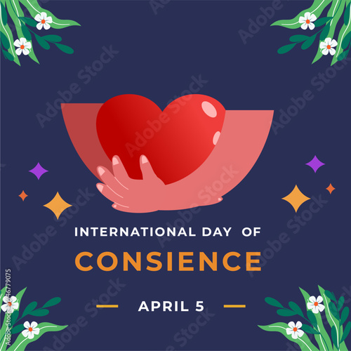 International Day of Conscience Flyer illustration