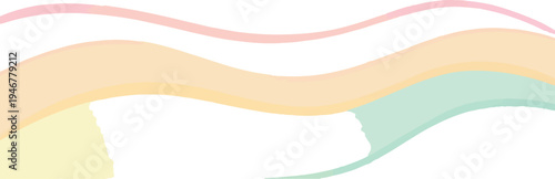 Pastel abstract wavy layers, soft background for baby products, easter, or spring themes, clean design, white space