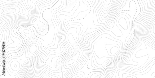 Topographic contour map on dark background. Vector grid map.Topographic map background concept. Topo contour map. Rendering abstract illustration.