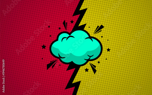 Comic versus pop art battle background
