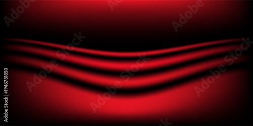 Red studio background. Abstract limbo podium studio room. Dark red gradient wall floor and spotlight scene. Showcase, promotion display. Vector stage mockup illustration