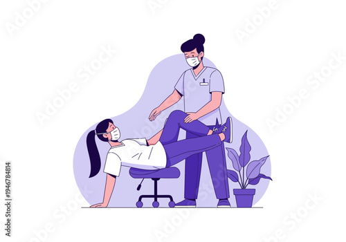Medical Professional Providing Physical Therapy Session for Patient Wellbeing and Recovery