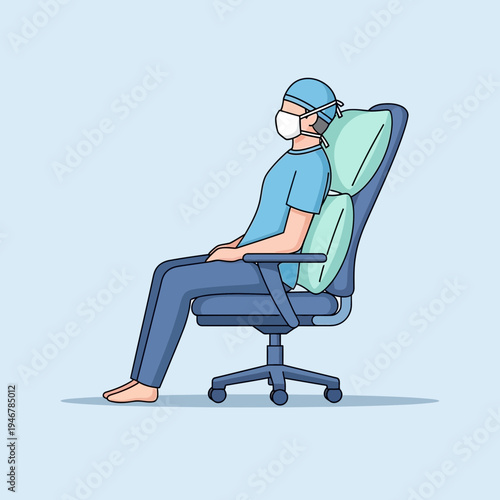 Medical Professional Relaxation: A Visual Representation of Rest and Recovery in Healthcare Settings