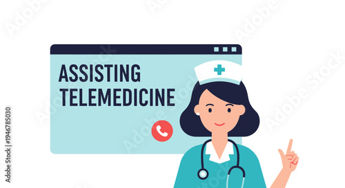 Medical Professional Telemedicine Support Showing Healthcare Digital Connection For Patients