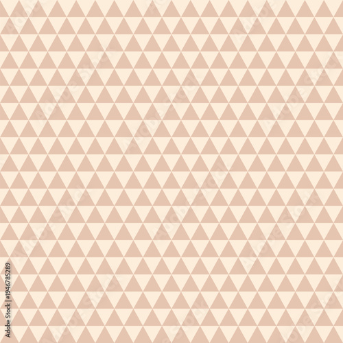 Seamless warm beige and cream geometric triangle pattern. Modern repeating background for wallpaper, packaging, textile, branding, and web design.