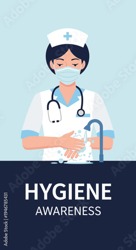 Medical Professional Washing Hands Emphasizing Hygiene Best Practices For Infection Control
