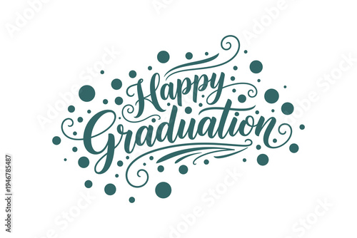 Happy Graduation Celebration Design Element.
