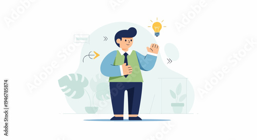 A person with a bright idea