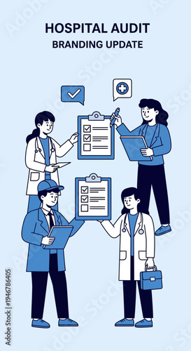 Medical Professionals Conducting Comprehensive Hospital Audit and Revamping Brand Identity