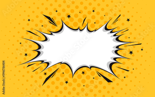 speech bubble pop art, comic book background vector illustration