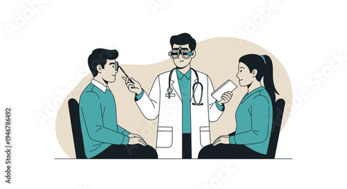 Medical Professionals Conducting Eye Exams For Patients With Precision and Care