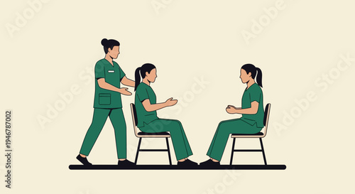 Medical Professionals Discussing Procedures And Solutions In A Collaborative Approach