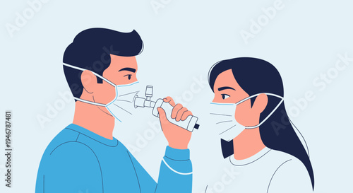 Medical Professionals Perform Breathing Test During A Pandemic to Protect Public Health