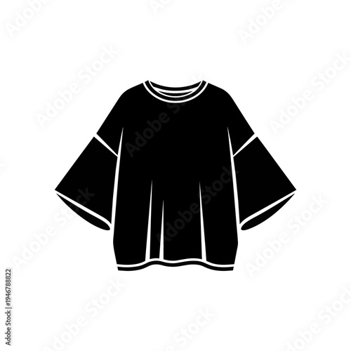 Black Bell Sleeve Fashion Top.