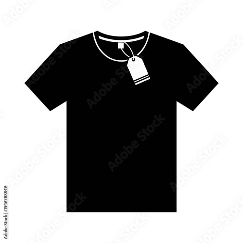 Black T Shirt with Tag.
