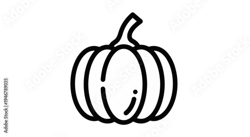 Smiling Pumpkin Icon Illustration.
